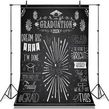 Load image into Gallery viewer, Lofaris Black White Graduation 2022 The True Is Bright Backdrop