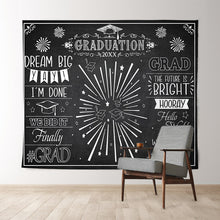 Load image into Gallery viewer, Lofaris Black White Graduation 2022 The True Is Bright Backdrop