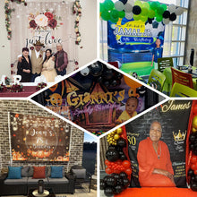 Load image into Gallery viewer, Lofaris Purple Glitter Congrsts Class Of 2022 Black Backdrops