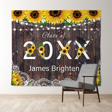 Load image into Gallery viewer, Lofaris Sunfloral And Bright Brown Wood Class Of 2022 Backdorp