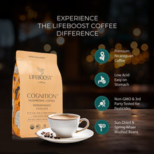 Load image into Gallery viewer, Cognition Mushroom Ground coffee - Lifeboost Coffee
