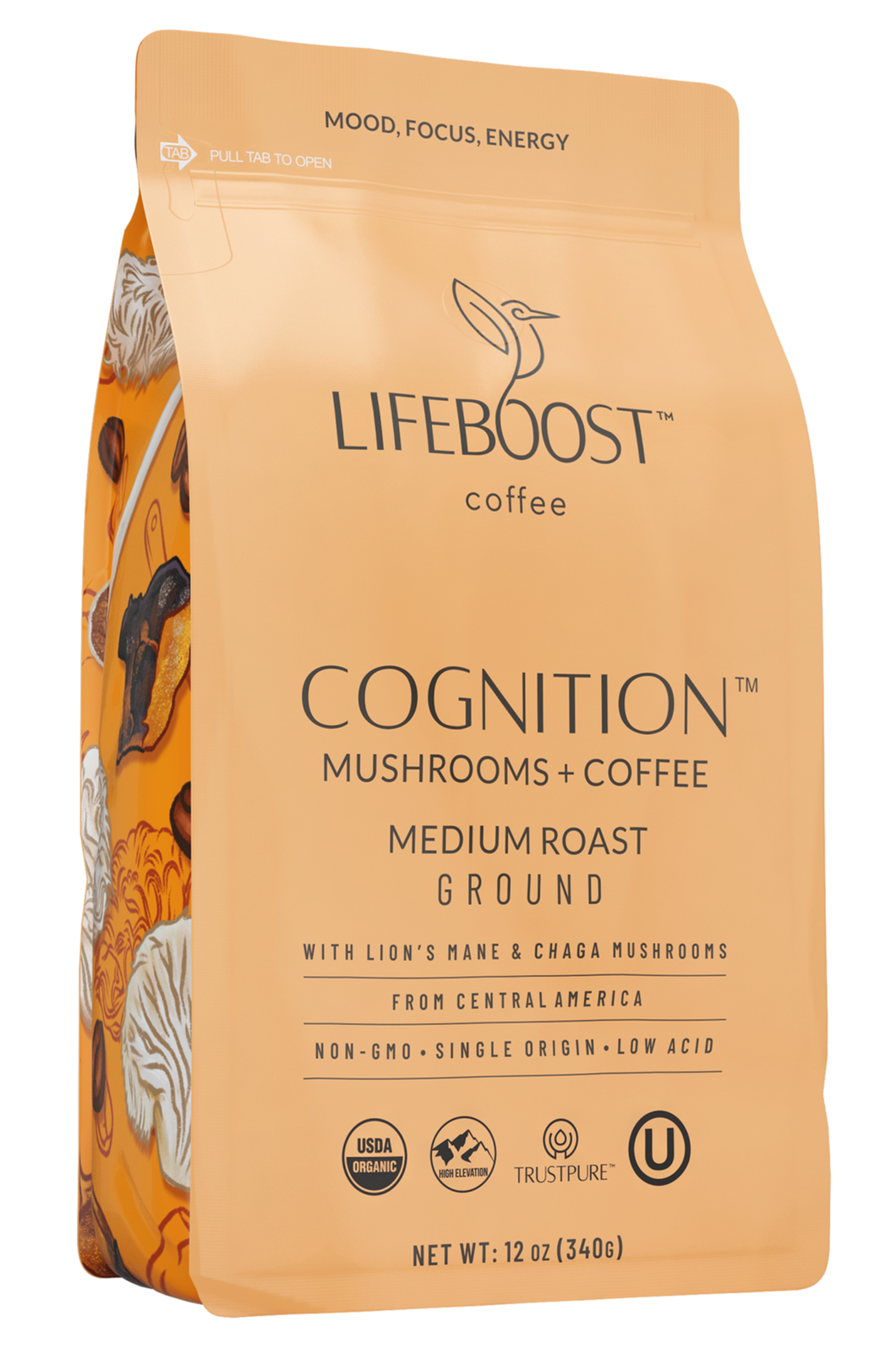 Cognition Mushroom Ground coffee - Lifeboost Coffee