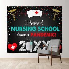 Load image into Gallery viewer, Lofaris Nurse Graduation Party Backdrop for 2022 Photo Booth
