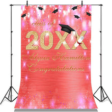 Load image into Gallery viewer, Lofaris Rose Pink Bokeh Glitter Gold Class Of 2022 Grad Backdrop
